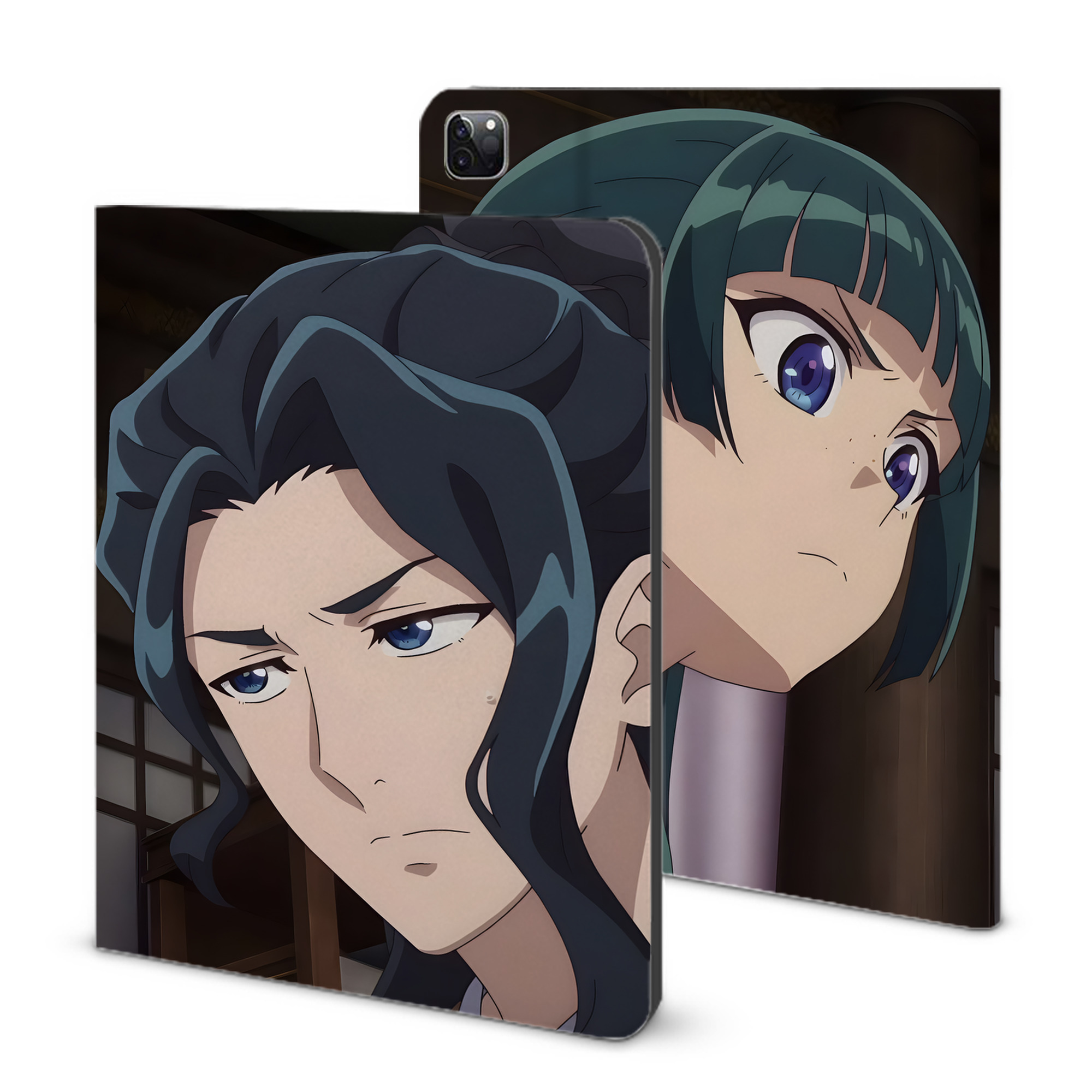 （画像用） 薬屋のひとりごと The Apothecary Diaries IPad ケース ブック型 PUレザー TPU 耐衝撃 軽量 薄型 ペン収納なし 全面保護 IPad 各モデル対応